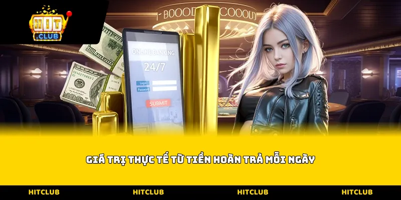 Giá trị thực tế từ tiền hoàn trả mỗi ngày